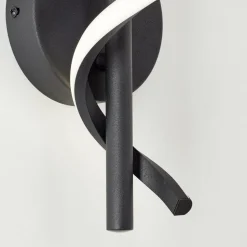 LED-væglampe Eunice, bredde 12 cm, sort, metal