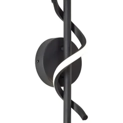 LED-væglampe Eunice, bredde 12 cm, sort, metal