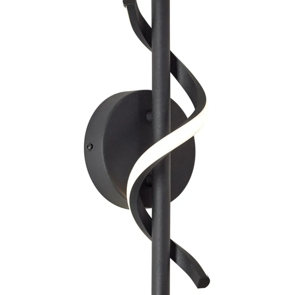 LED-væglampe Eunice, bredde 12 cm, sort, metal