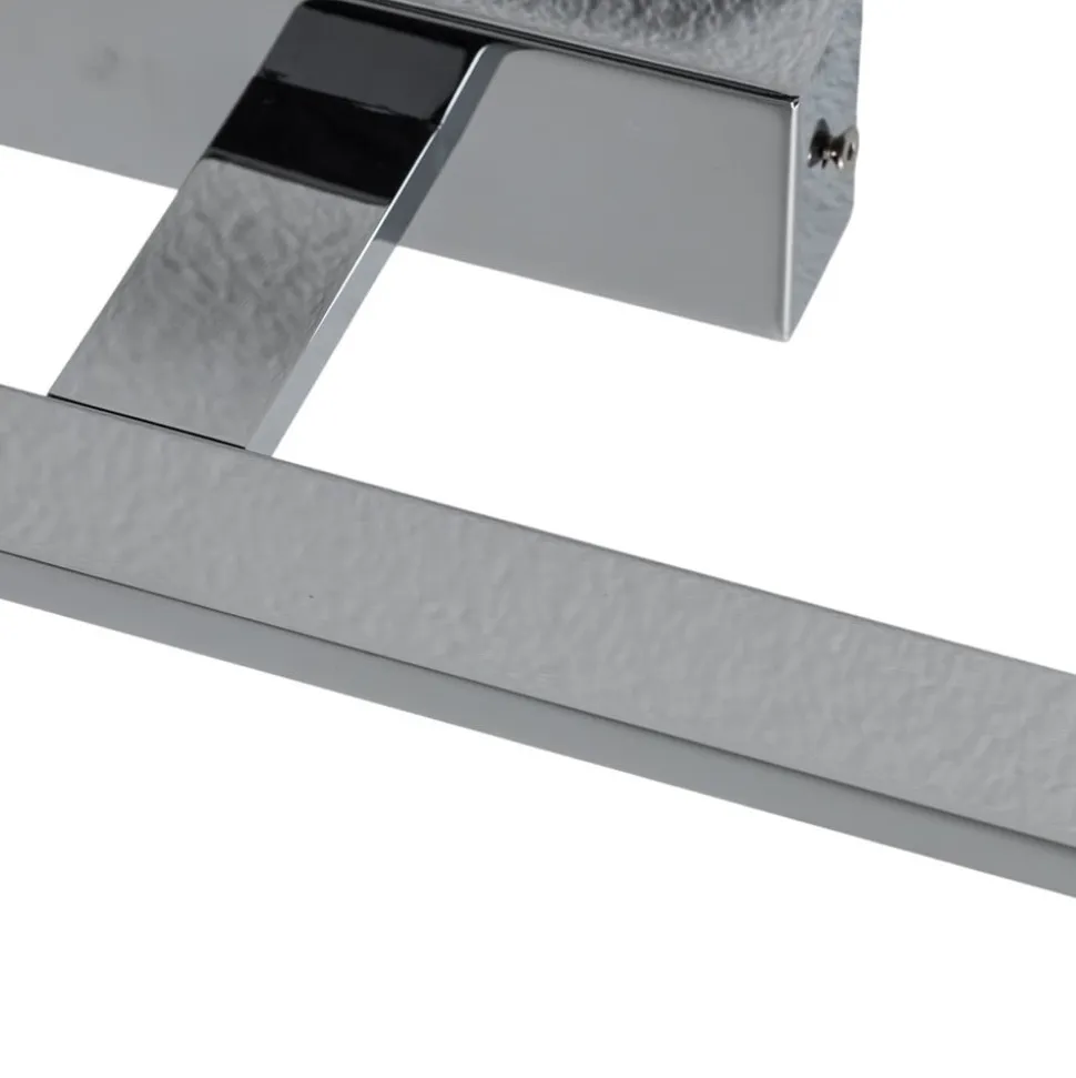 LED-væglampe Gallery kromfarvet metal bredde 41,5 cm IP44
