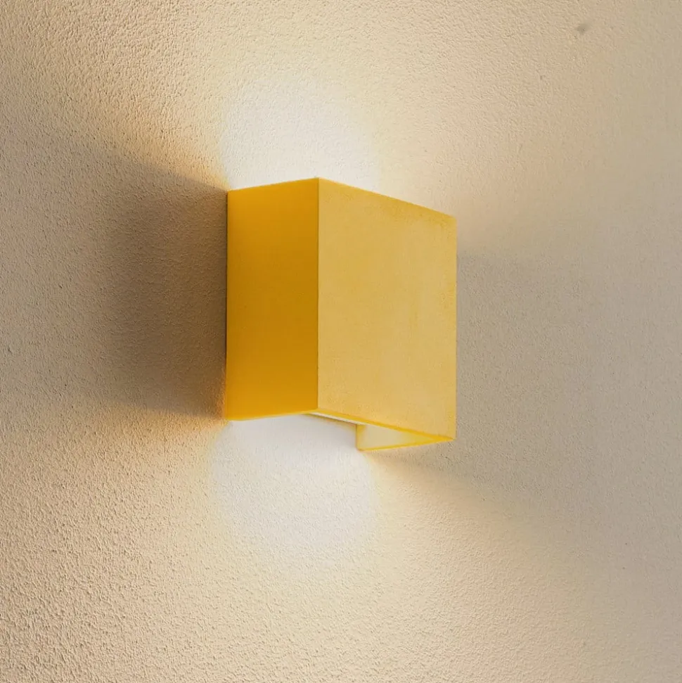LED-væglampe Gianto op/ned, gul
