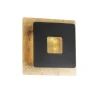 LED-væglampe Hennes, bredde 18 cm, bladguld/sort