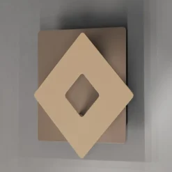 LED-væglampe Hennes, bredde 18 cm, gråbeige/sandfarvet