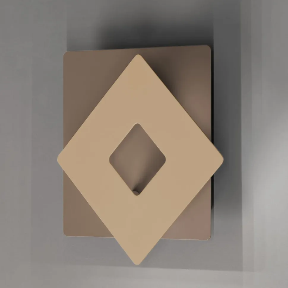 LED-væglampe Hennes, bredde 18 cm, gråbeige/sandfarvet