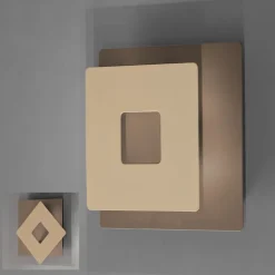 LED-væglampe Hennes, bredde 18 cm, gråbeige/sandfarvet