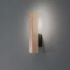 LED-væglampe i træ Teo, fyr, 31 cm, 3000 K
