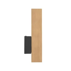 LED-væglampe i træ Teo, fyr, 31 cm, 3000 K