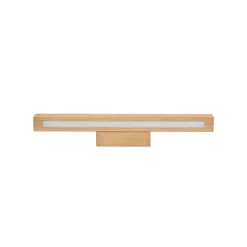 LED-væglampe i træ Teo, fyr, 46 cm, 3000 K