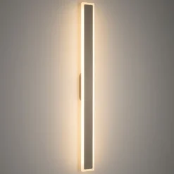 LED-væglampe Isla, sand, aluminium, højde 100 cm, IP54