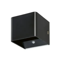 LED-væglampe Magnetics, sort, USB, bevægelsessensor
