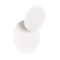 LED-væglampe Mio, rund linse, mat hvid, indirekte
