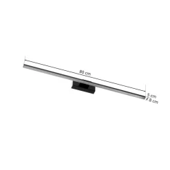 LED-væglampe Miroir 80 cm sort 3000K
