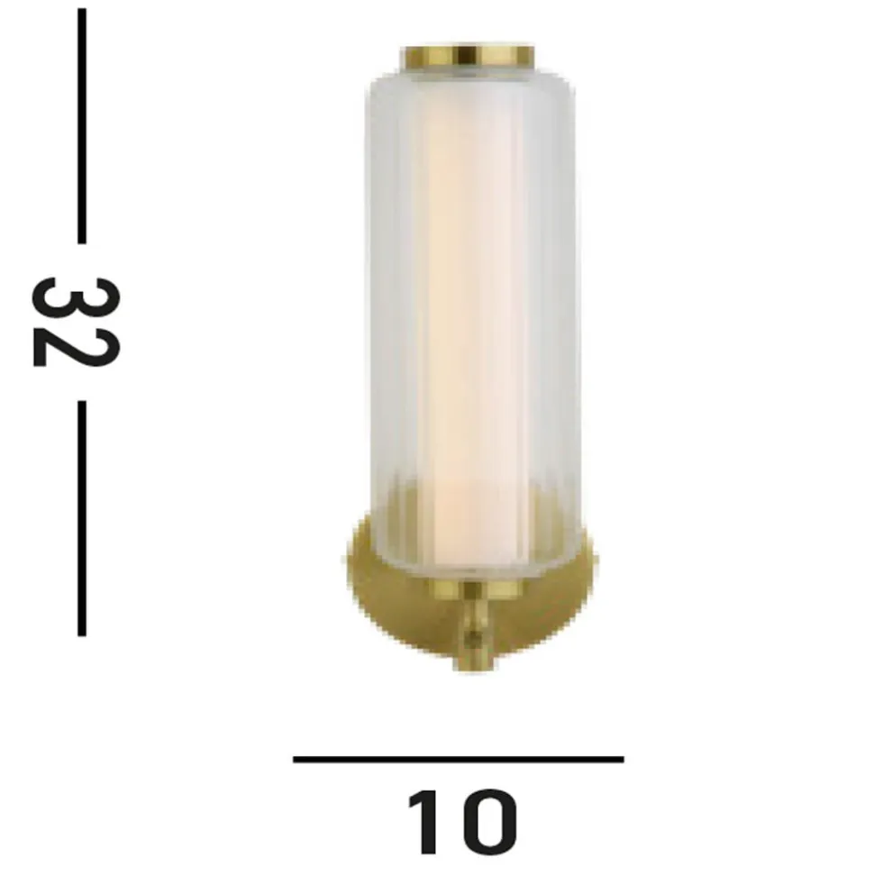 LED-væglampe Mod, messingfarvet, dæmpbar i 3 trin, stål