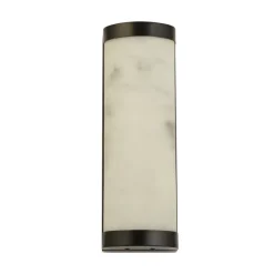 LED-væglampe Nile, højde 36 cm, sort, stål, IP44