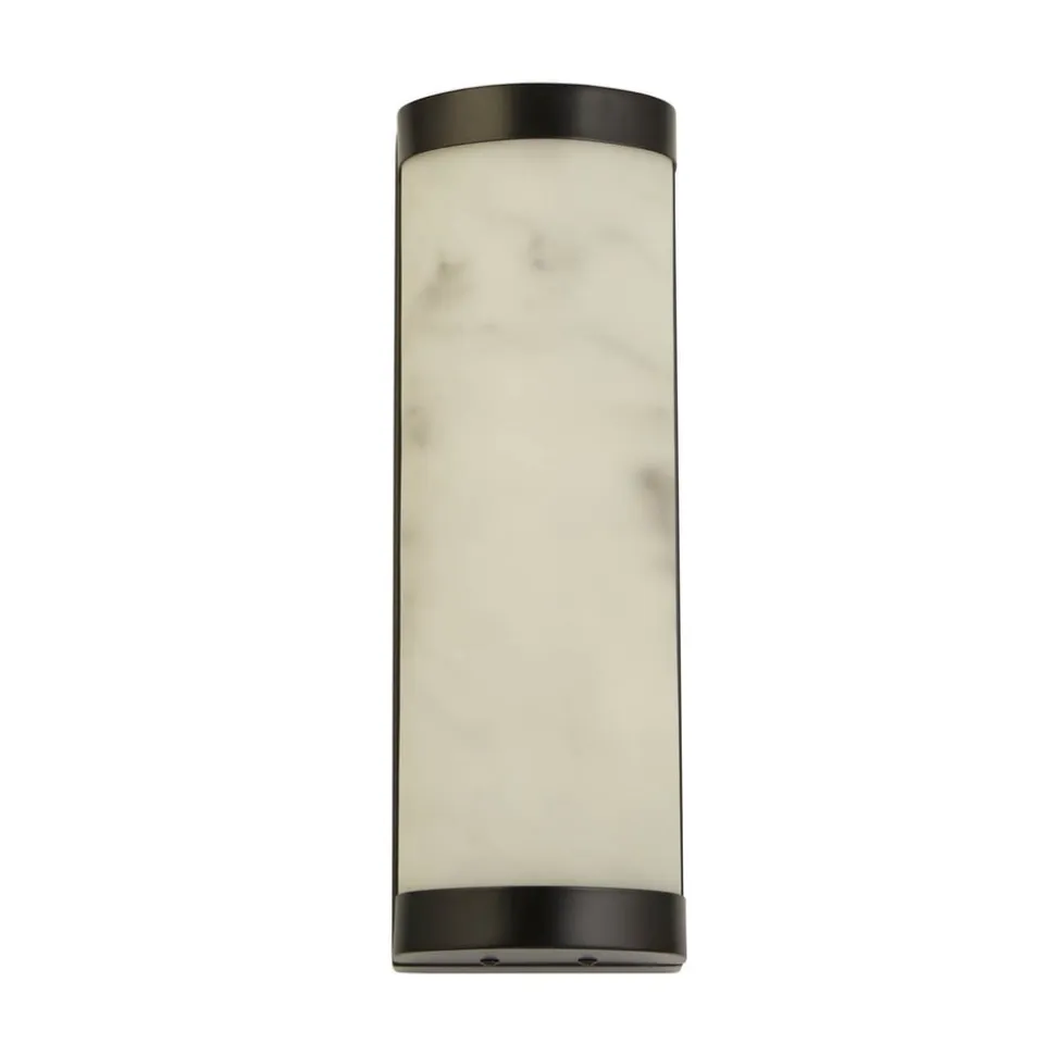 LED-væglampe Nile, højde 36 cm, sort, stål, IP44