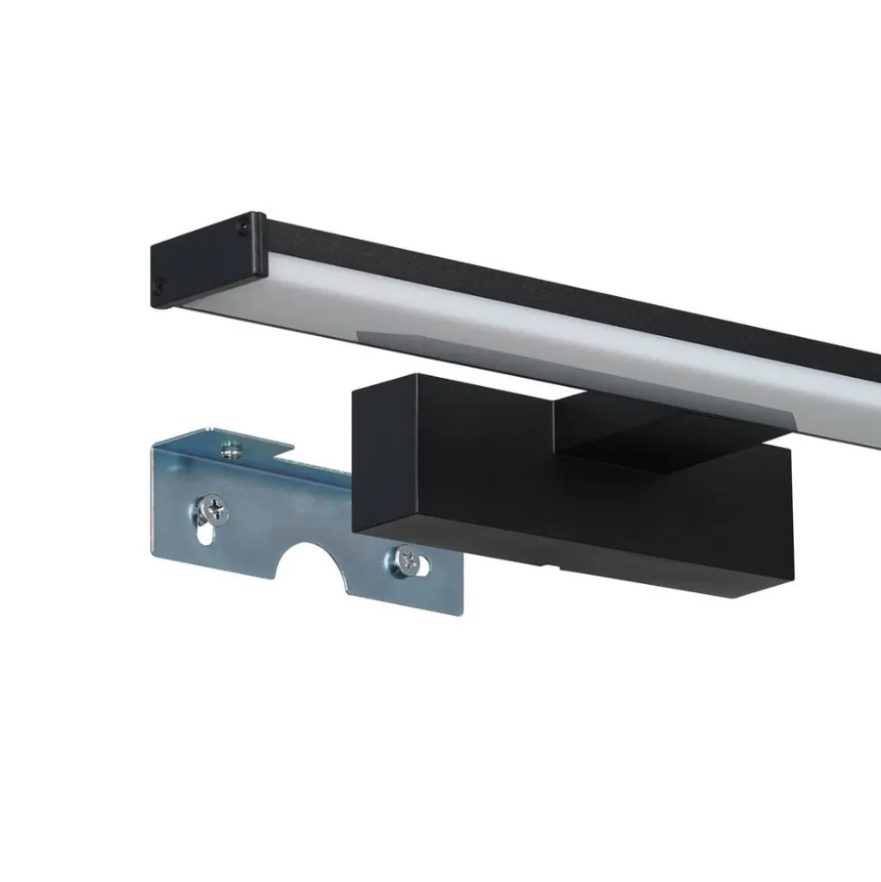 LED-væglampe Pandella 1, længde 40 cm, sort, aluminium