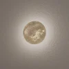 LED-væglampe Ring S, Ø 15 cm, krydsfiner, guldfarvet