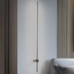 LED-væglampe SABER, olivengrøn, højde 120 cm, metal 4.000 K