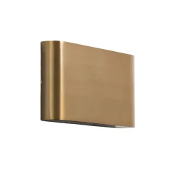 LED-væglampe Semi M, aluminium, guld, længde 17,5 cm