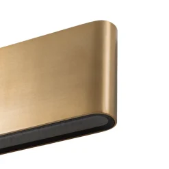LED-væglampe Semi M, aluminium, guld, længde 17,5 cm