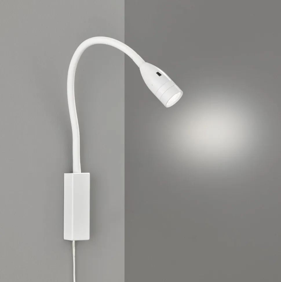 LED-væglampe Sten, hvid, højde 61 cm, gestusstyring