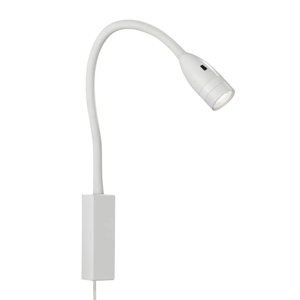 LED-væglampe Sten, hvid, højde 61 cm, gestusstyring