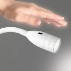 LED-væglampe Sten, hvid, højde 61 cm, gestusstyring
