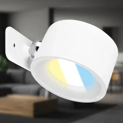 LED-væglampe Tari, hvid, CCT, touchdæmper, USB