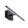 LED-væglampe til badeværelset Amalfi, sort mat, bredde 61 cm, stål