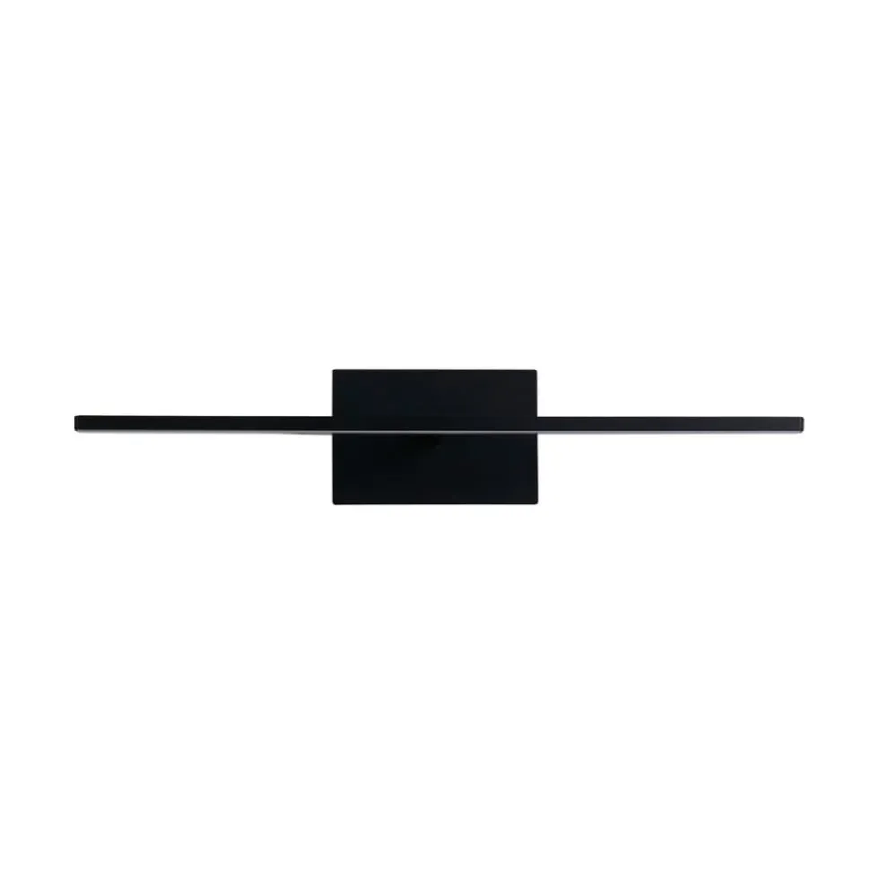 LED-væglampe til badeværelset Amalfi, sort mat, bredde 61 cm, stål