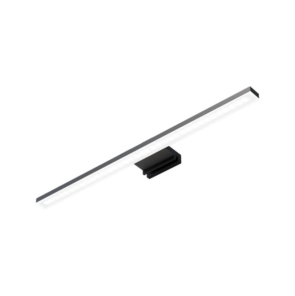 LED-væglampe til badeværelset Modena IP44 sort, 4.000 K, bredde 40 cm