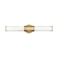 LED-væglampe til badeværelset Facet Dual, messing, 2 lyskilder, bredde 66 cm