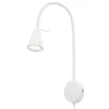 LED-væglampe Tusa, hvid, metal, 45 cm, fleksibel arm