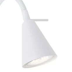 LED-væglampe Tusa, hvid, metal, 45 cm, fleksibel arm