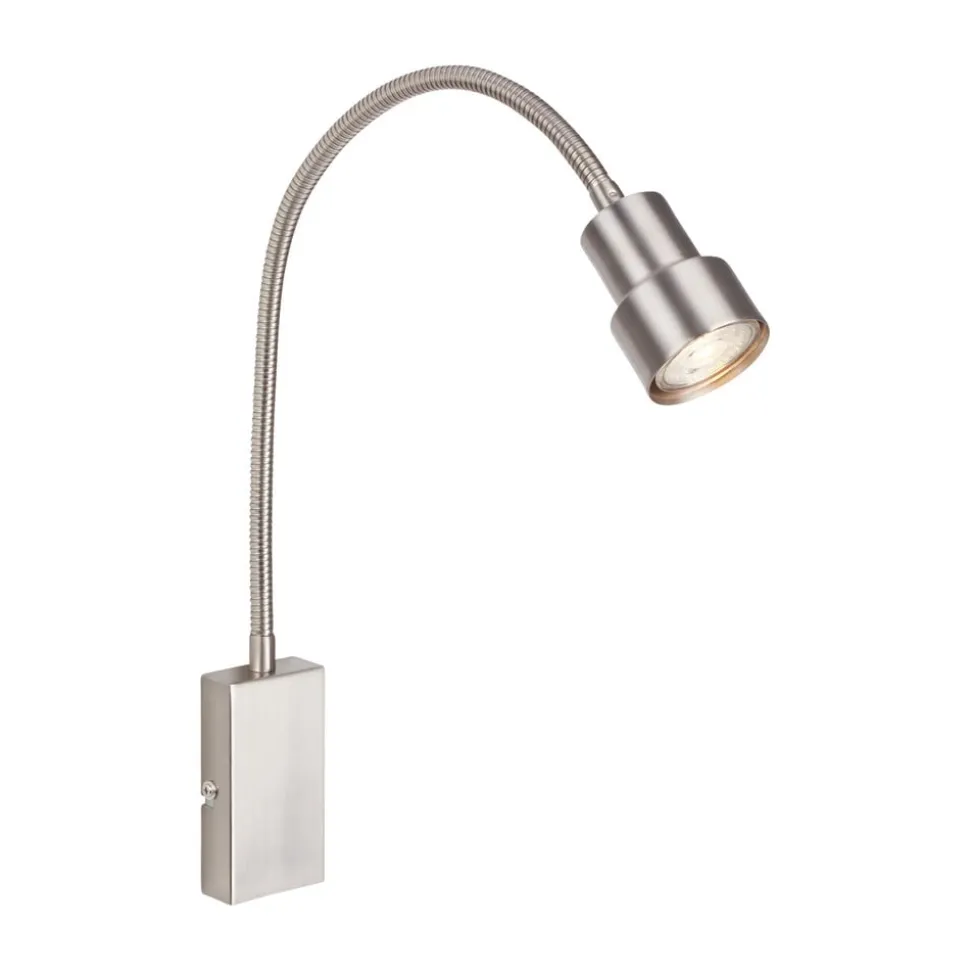 LED-væglampe Tusi med fleksibel arm, nikkel