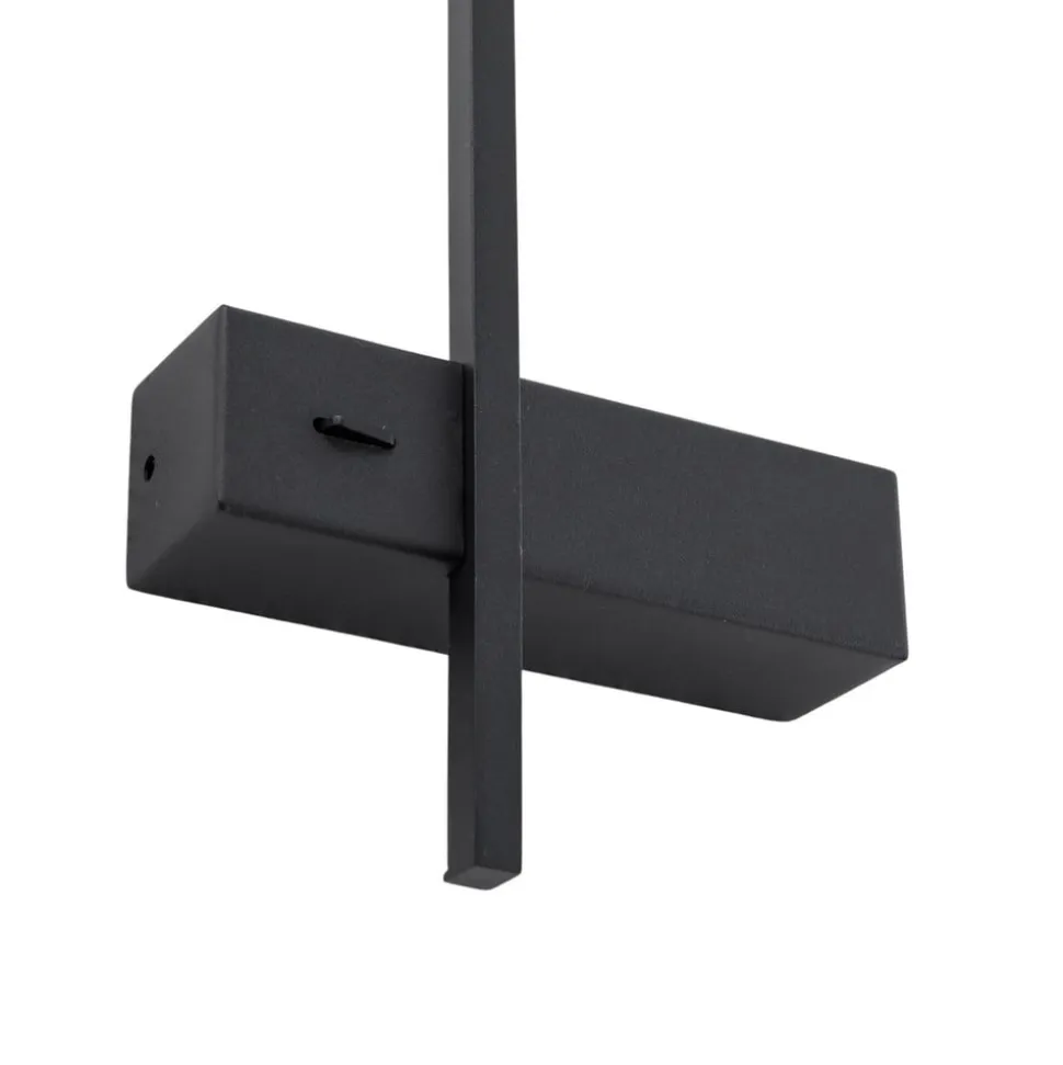 LED-væglampe Vision, højde 30 cm, metal, sort, 3.000 K