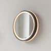 LED-vægspegel VIDRO, grå, Ø 26 cm, powerbank, afbryder