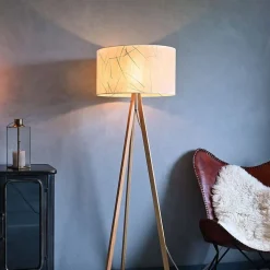 LeuchtNatur Ligno gulvlampe, eg/blade