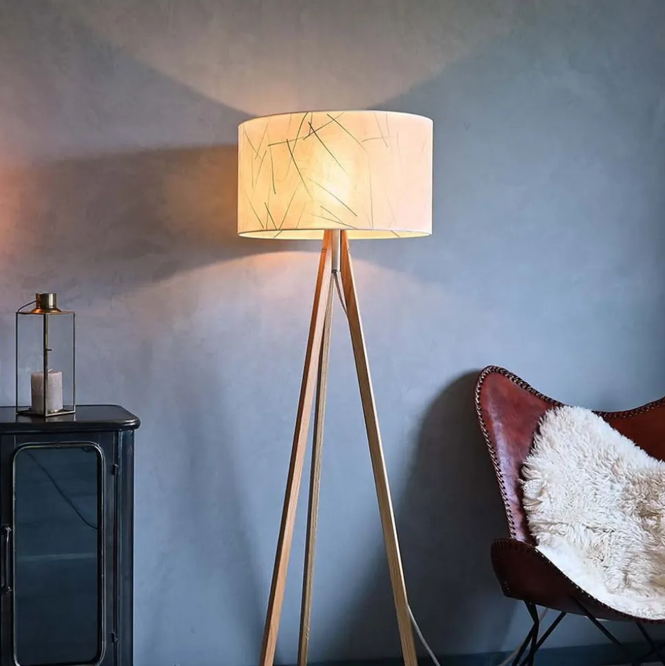 LeuchtNatur Ligno gulvlampe, eg/blade