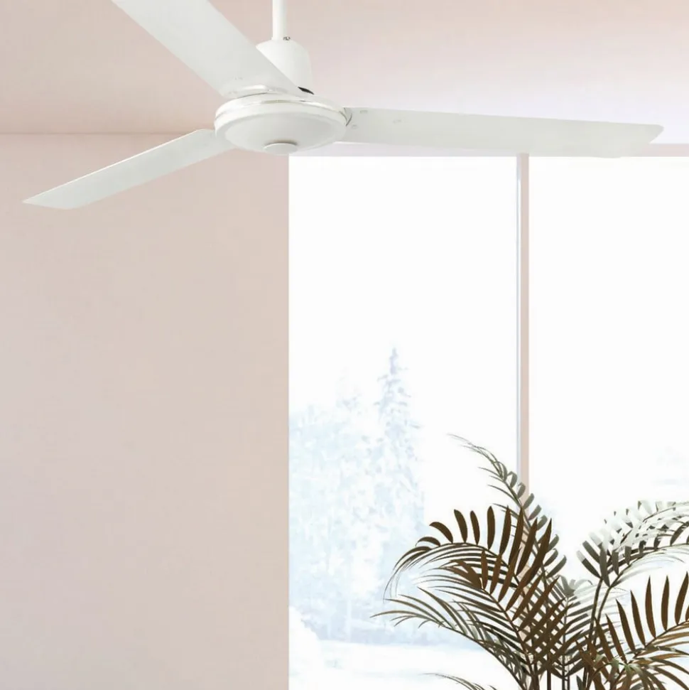 Lige hvid loftventilator ECO INDUS