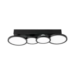 LIGHTME Aqua LED-loftlampe GU10 4 lyskilder sort