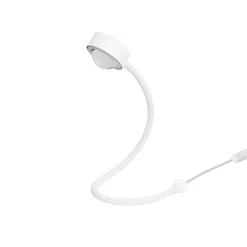 LIGHTME bordlampe Powerlens Snake, hvid, fleksibel arm