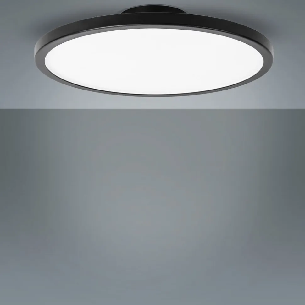 LIGHTME LED-loftslampe Aqua Ø 30,2 cm sort