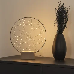 Lille ring LED-silhuet med træfod