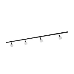 Lindby 1 lyskilde skinnesystem Linaro, E14, 4 lyskilder, sort