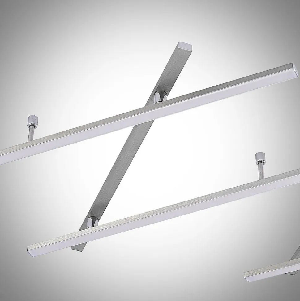 Lindby Acia LED-loftlampe, nikkel