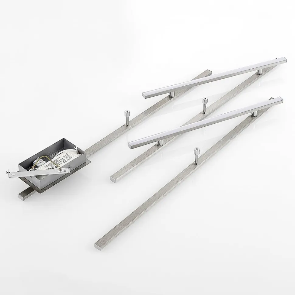 Lindby Acia LED-loftlampe, nikkel