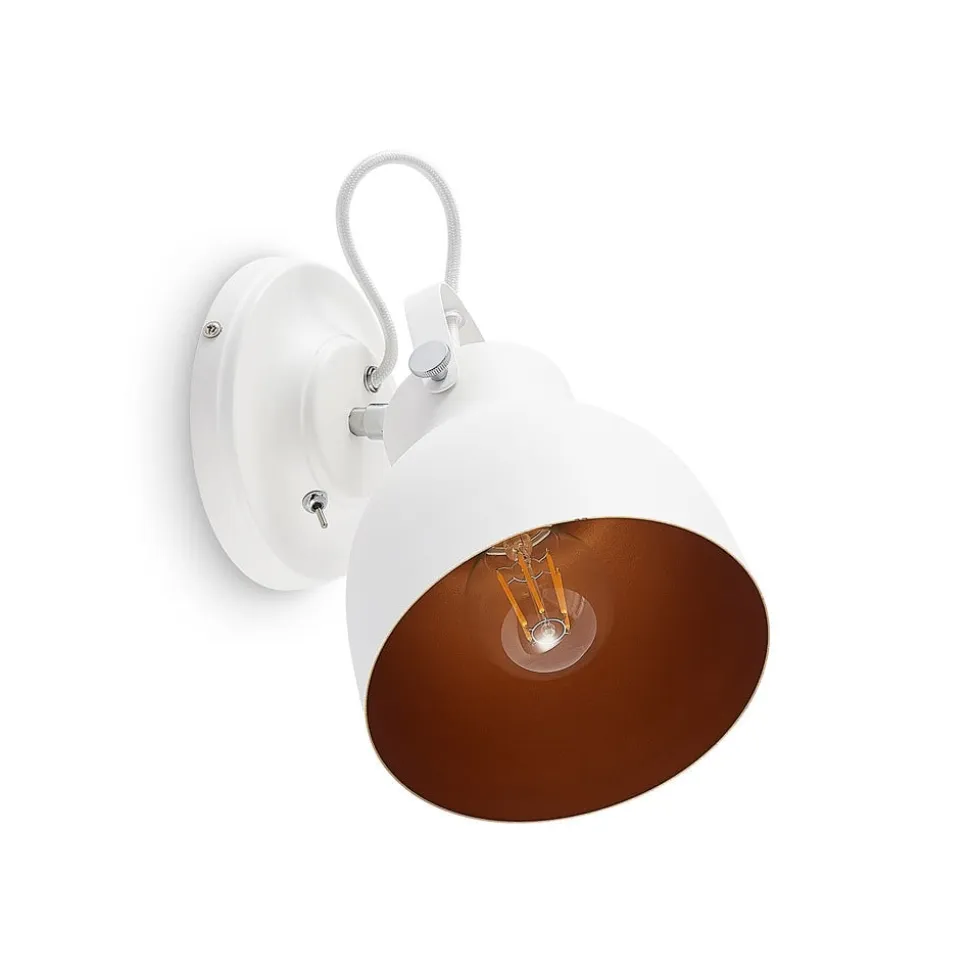 Lindby Adirta metalvæglampe i hvid