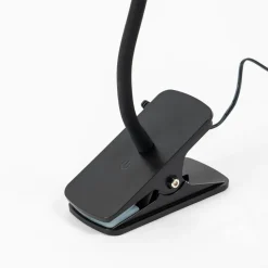 Lindby Ailina LED-bordlampe, klemmefod, sort