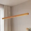 Lindby Alimara LED-hængelampe i træ, træ, længde 138 cm